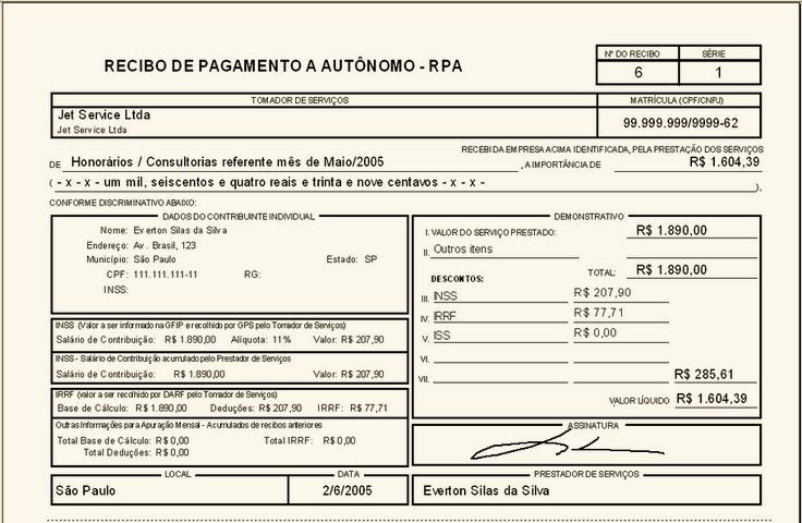 Recibo de Pagamento Autônomo RPA Saiba como emitir e quando usar Plantão dos Lagos