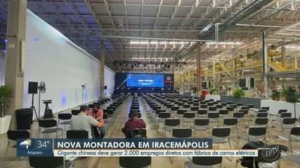 Montadora chinesa anuncia instalação de fábrica de carros elétricos em Iracemápolis