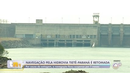 Navegação é retomada de forma gradativa na hidrovia Tietê-Paraná
