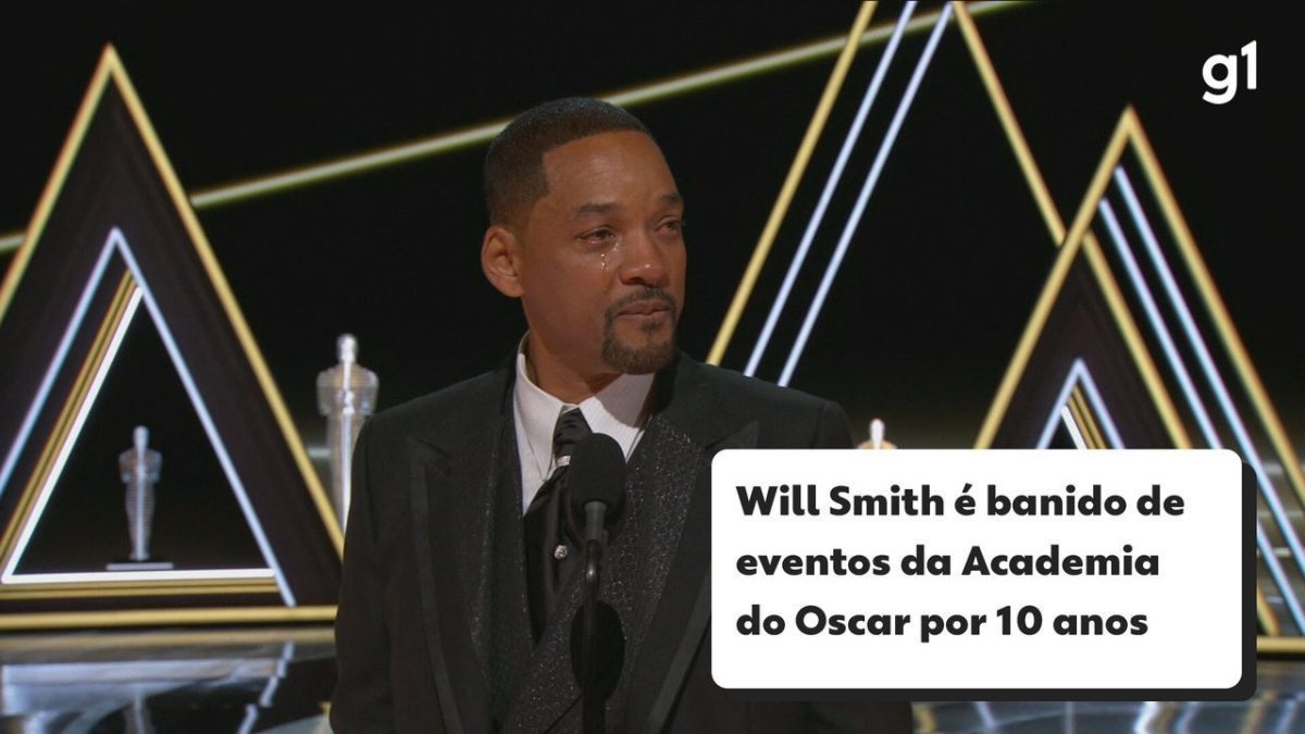 Ator Will Smith é banido da cerimônia do Oscar e eventos da Academia por 10 anos