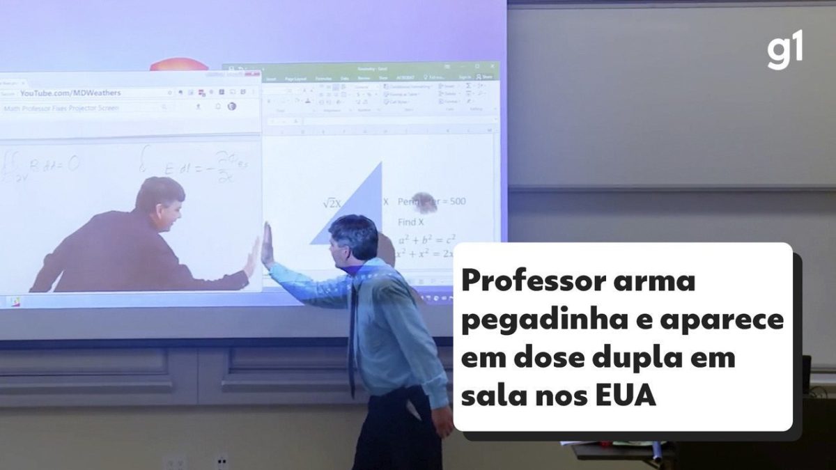 Professor arma pegadinha e aparece em dose dupla em sala nos EUA