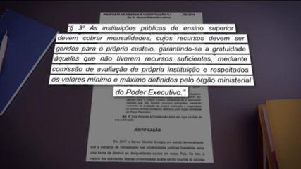 Entenda a PEC que propõe que universidades públicas cobrem mensalidade Entenda a PEC que propõe que universidades públicas cobrem mensalidade