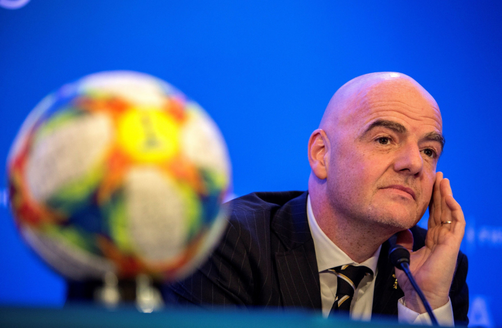 Gianni Infantino é o atual presidente da Fifa