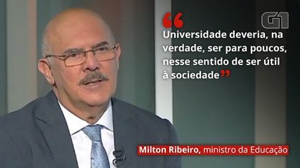 Vídeo: Milton Ribeiro defende que universidades sejam 
