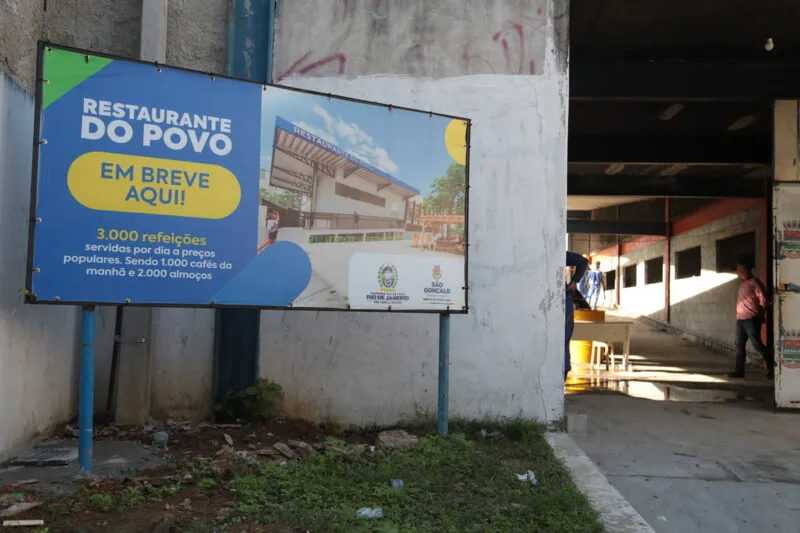 O Restaurante do Povo está sendo construído no Centro de Alcântara, um dos principais polos comerciais de São Gonçalo