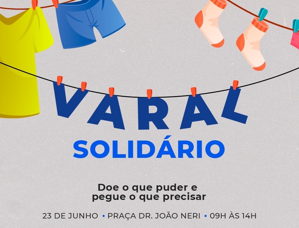 Doe o que puder, leve o que precisar: varal solidário incentiva doação de agasalhos em Mendes