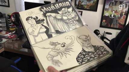 Guilherme Briggs mostra seus projetos como desenhista Guilherme Briggs mostra seus projetos como desenhista
