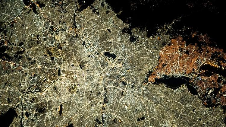 São Paulo em foto tirada da Estação Espacial Internacional - NASA - NASA
