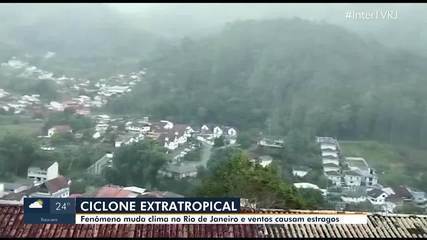 Ciclone extratropical muda clima no Rio de Janeiro e ventos causam estragos no Estado