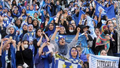 Five hundred women were granted access to the match, where they were separated from men and entered the stadium via a separate entrance.