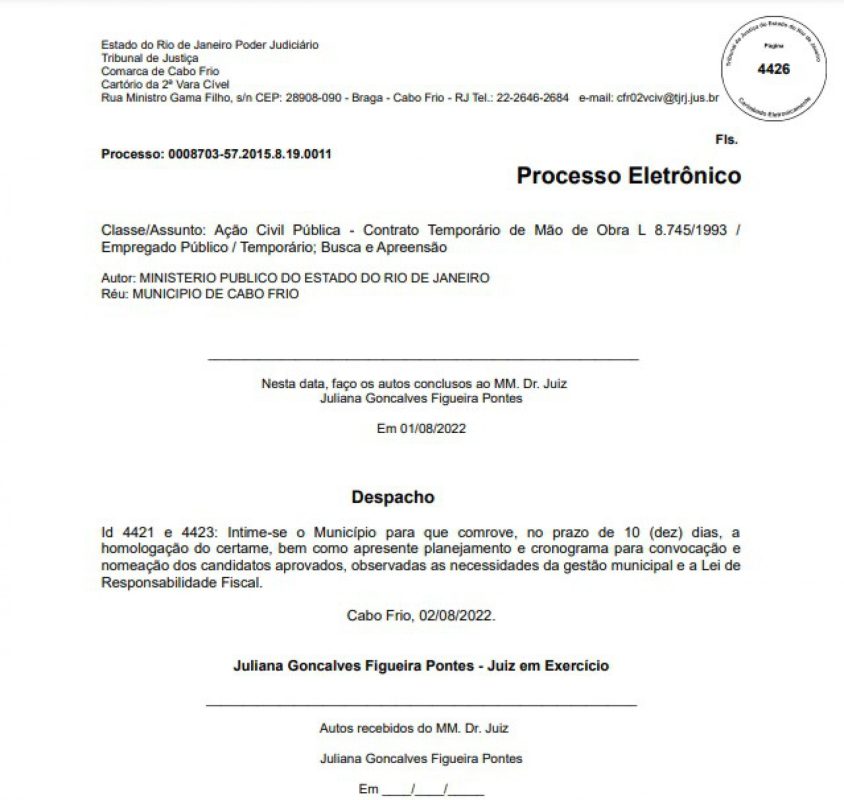 O projeto de Lei do executivo que altera o PCCR está com o presidente da Casa, vereador Miguel Alencar (UNIÃO). - Reprodução/ documento