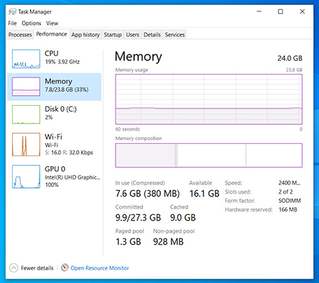 Realizar a manutenção do sistema Janela de segurança e manutenção do Windows 10