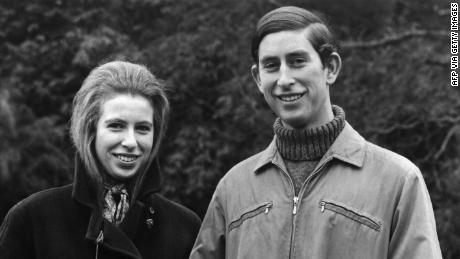 Picture taken on February 26, 1970 showing Prince Charles and Princess Anne of the royal family. (Photo by CENTRAL PRESS PHOTO LTD /AFP via Getty Images)