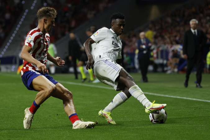 Vinicius Junior contra o Atlético de Madrid