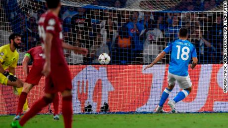Simeone -- son of Atlético Madrid manager Diego Simeone -- scores his side&#39;s third goal.