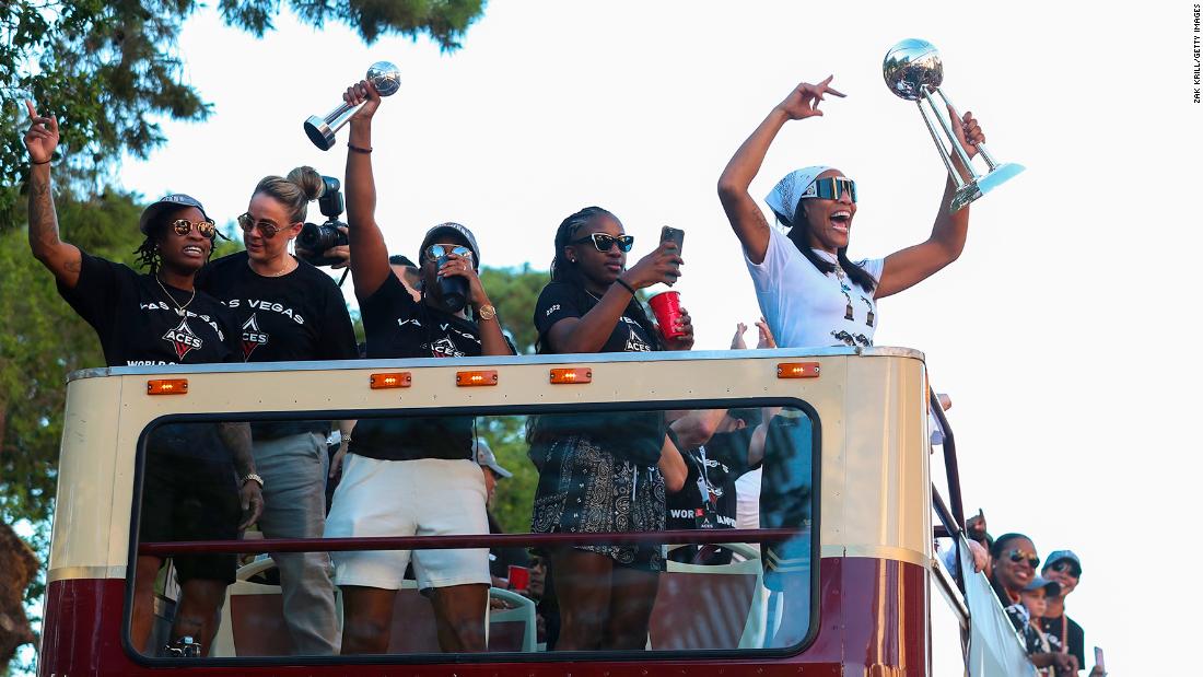 Las Vegas Aces celebrate WNBA title in style with championship parade