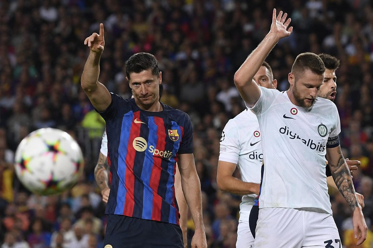 FBL-EUR-C1-BARCELONA-INTER Barcelona e Inter vão empatando no Camp Nou -