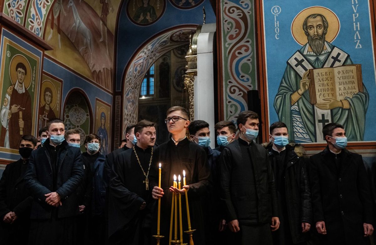 A memorial service and candlelight vigil is held at the St. Michael
