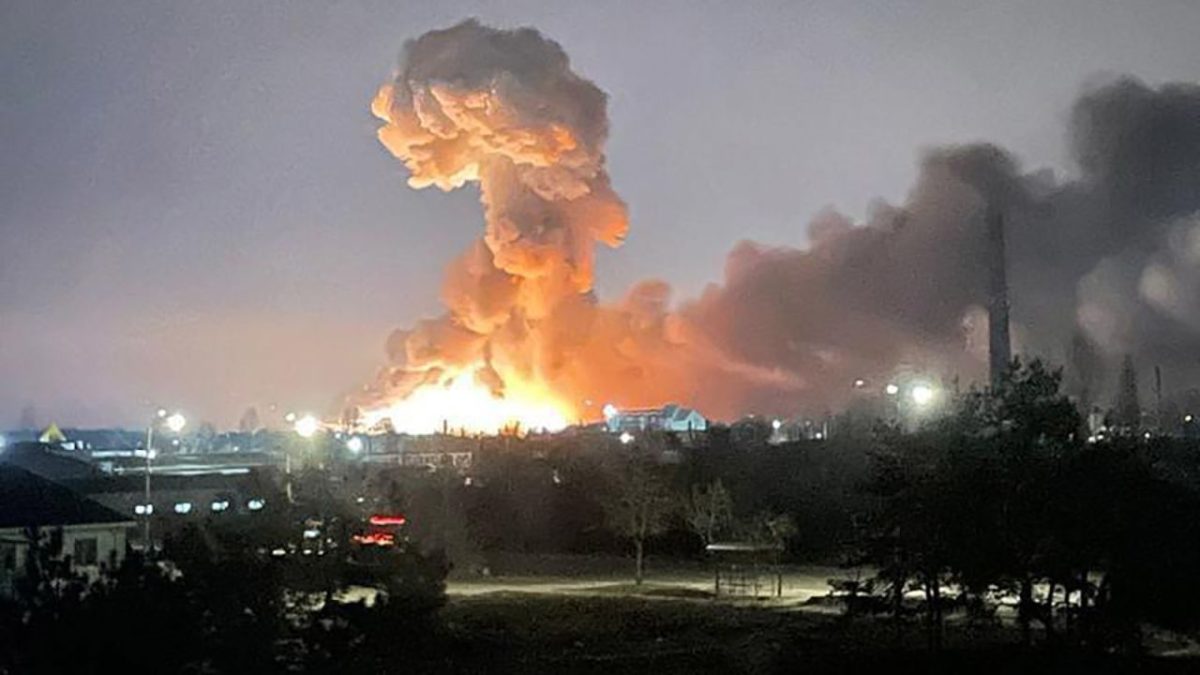 A photo provided by the Ukrainian President