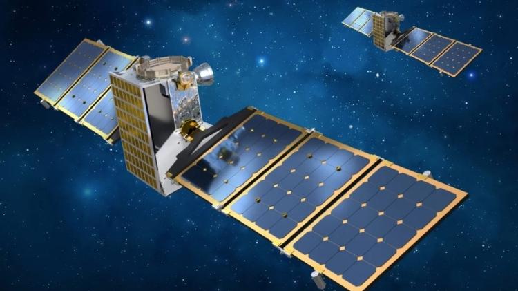 Sondas exploratórias que irão analisar os asteroides do sistema binário Janus - Divulgação/Nasa - Divulgação/Nasa