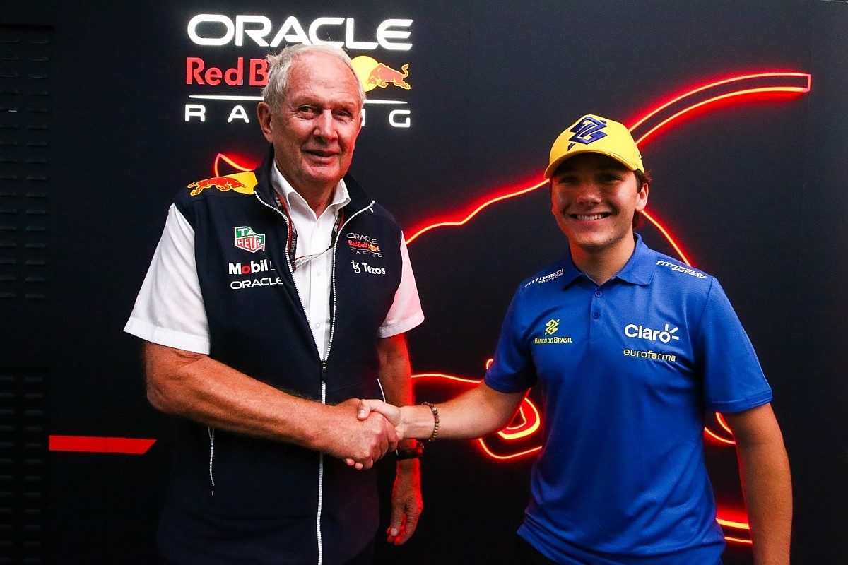Helmut Marko, consultor da Red Bull, e Enzo Fittipaldi