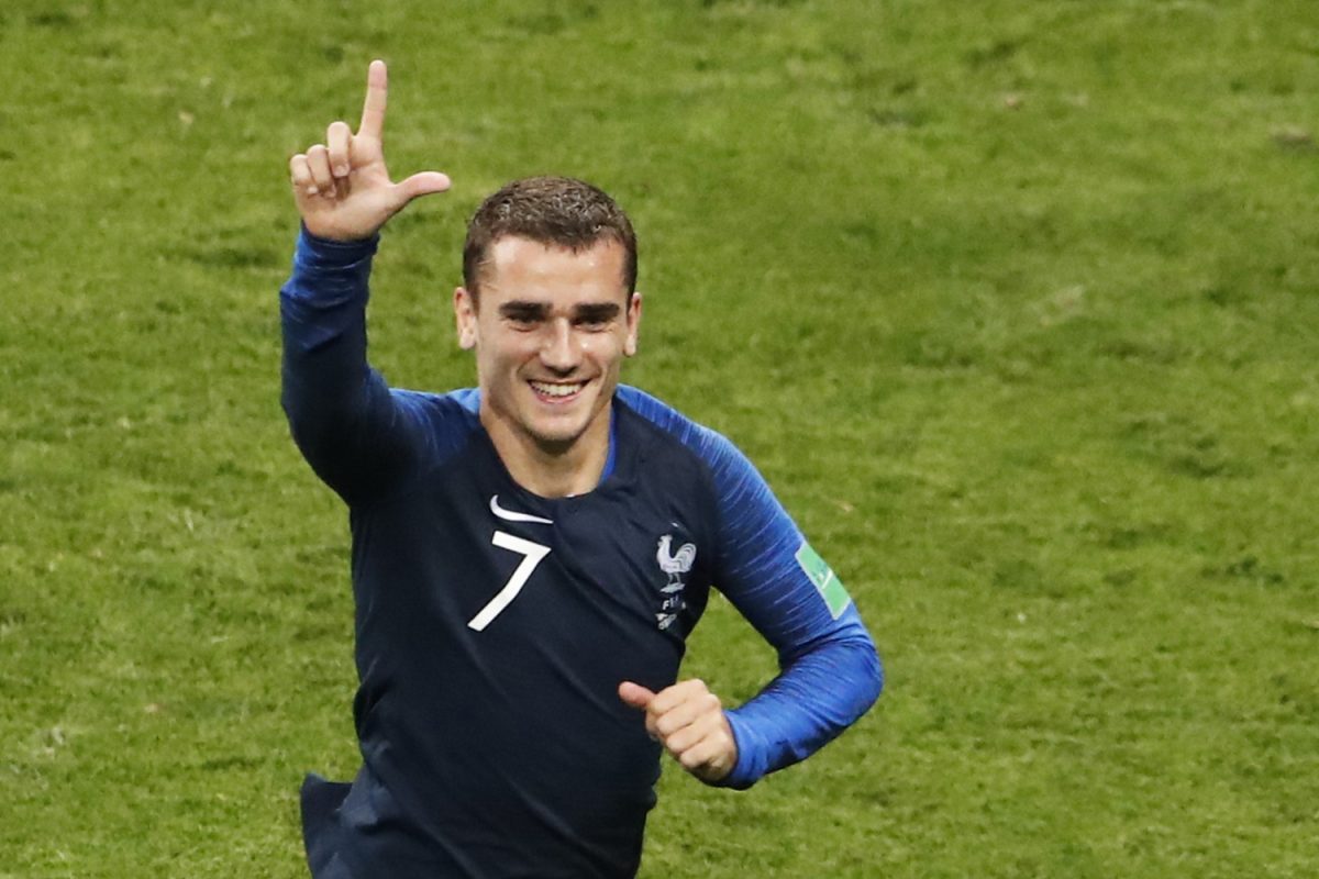 Antoine Griezmann marca o segundo gol da França, em partida válida pela final da Copa do Mundo – 15/07/2018