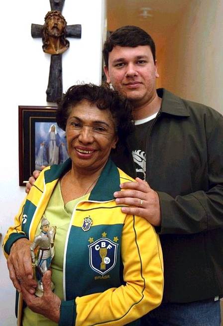 Joana da Paz com o jornalista Fábio Gusmão em 2005