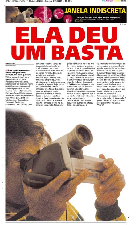 releia as reportagens do caderno especial sobre ‘Dona Vitória’, que filmou a rotina do crime na Ladeira dos Tabajaras