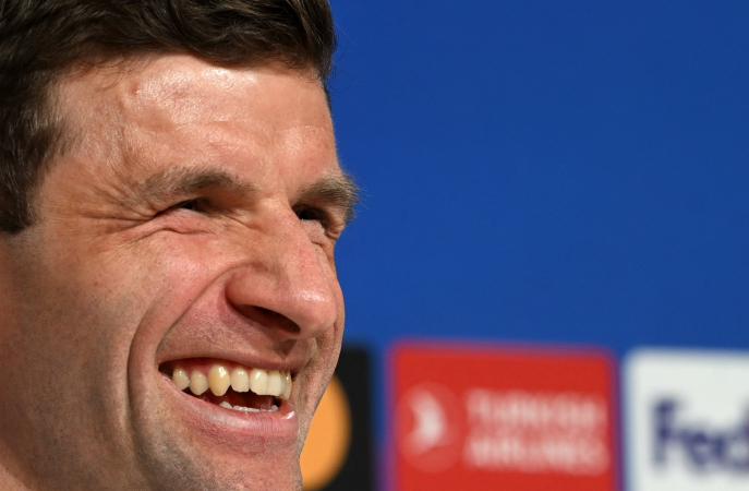 Thomas Muller em entrevista coletiva antes de Bayern de Munique x PSG