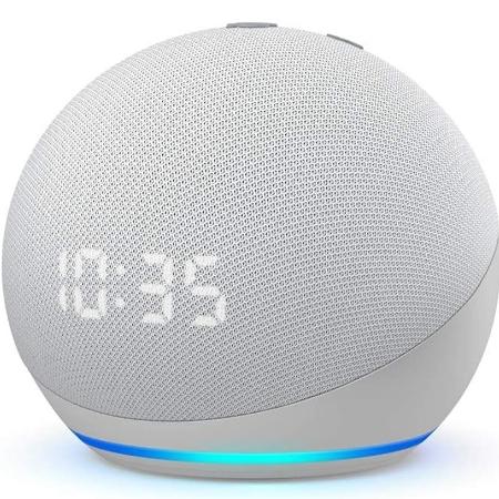 Echo dot 4 com relógio, da Amazon - Divulgação - Divulgação