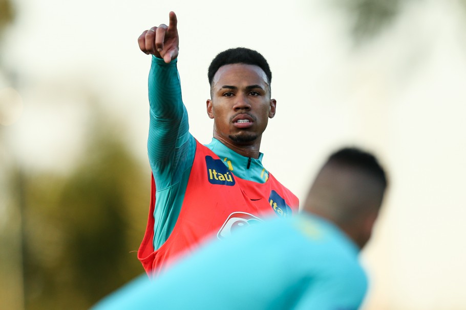 Gabriel Magalhães durante treinamento na seleção brasileira olímpica