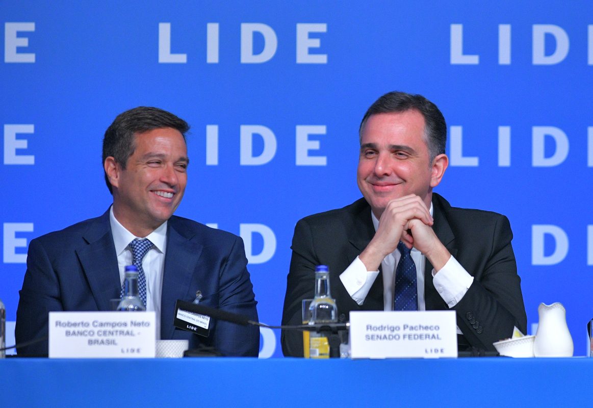 O presidente do Banco Central, Roberto Campos Neto, e o presidente do Senado, Rodrigo Pacheco -