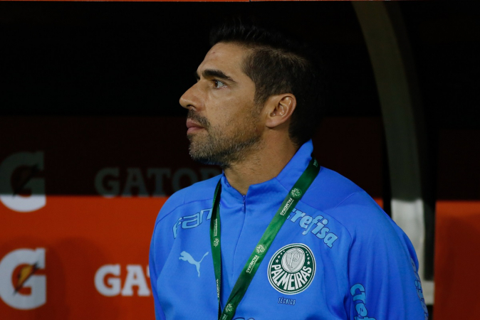 Abel Ferreira durante partida entre Palmeiras e Atlético-MG, pela Libertadores da América