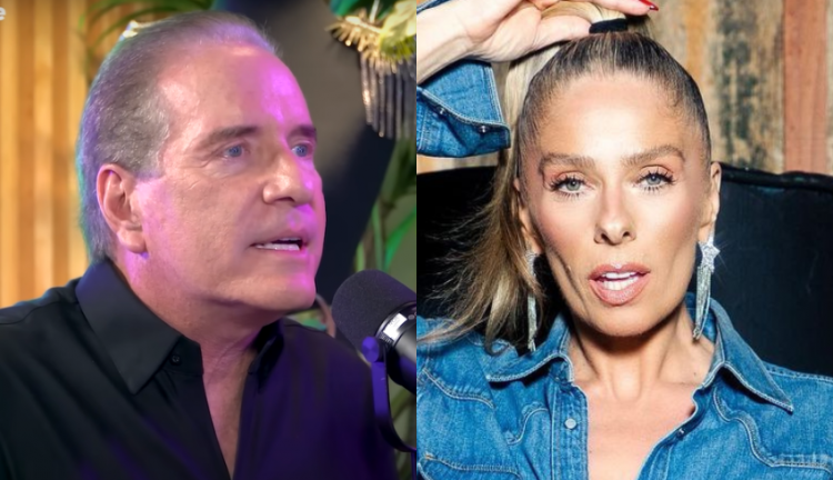 Montagem com Roberto Justus e Adriane Galisteu