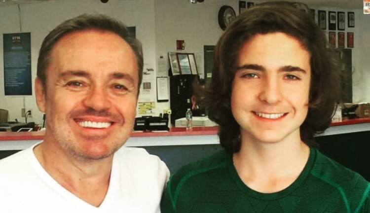 João Augusto com o pai, Gugu Liberato