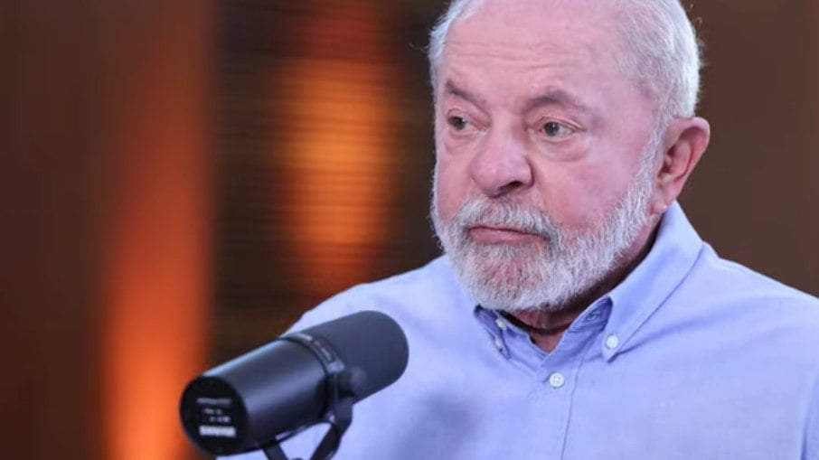 Lula durante o 'Conversa com o presidente' Lula durante o