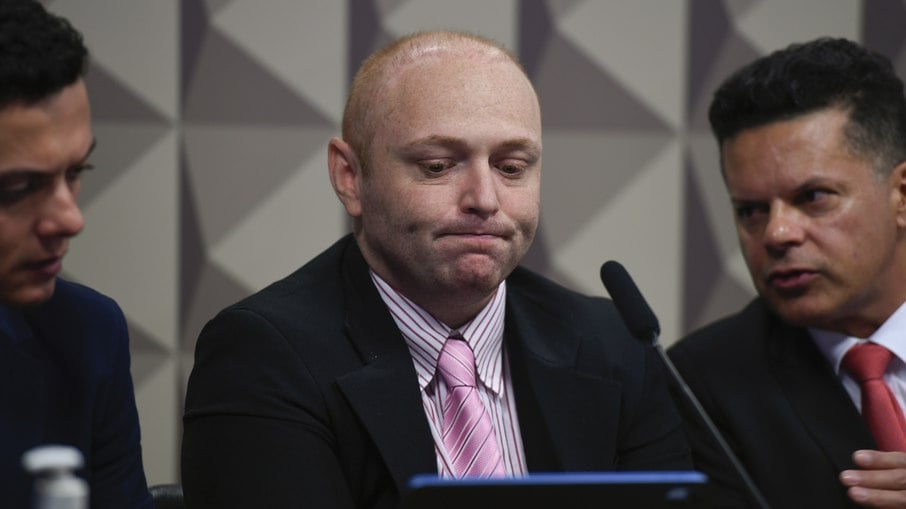Hacker Walter Delgatti Neto depondo à CPMI do 8 de Janeiro