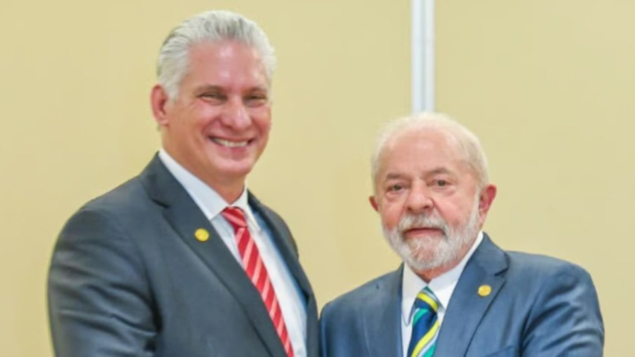 Lula e o líder cubano, Miguel Díaz-Canel Lula e o líder cubano, Miguel Díaz-Canel