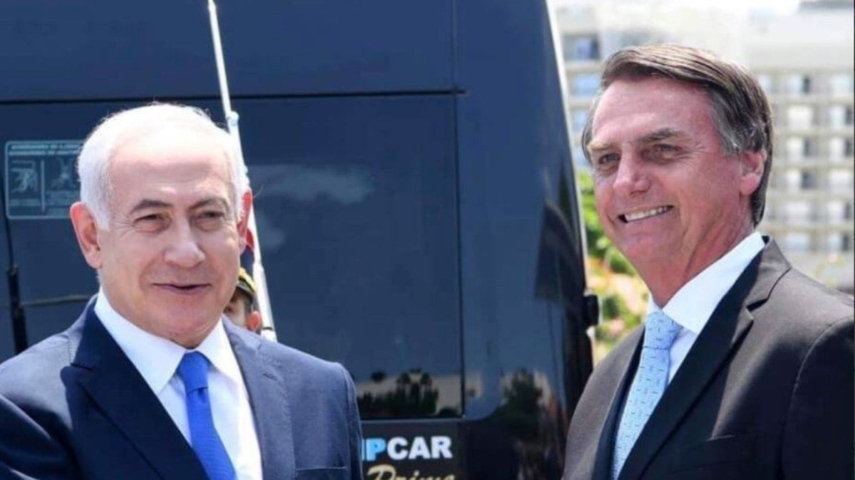 Bolsonaro e o primeiro ministro israelense Benjamin Netanyahu Bolsonaro e o primeiro ministro israelense Benjamin Netanyahu