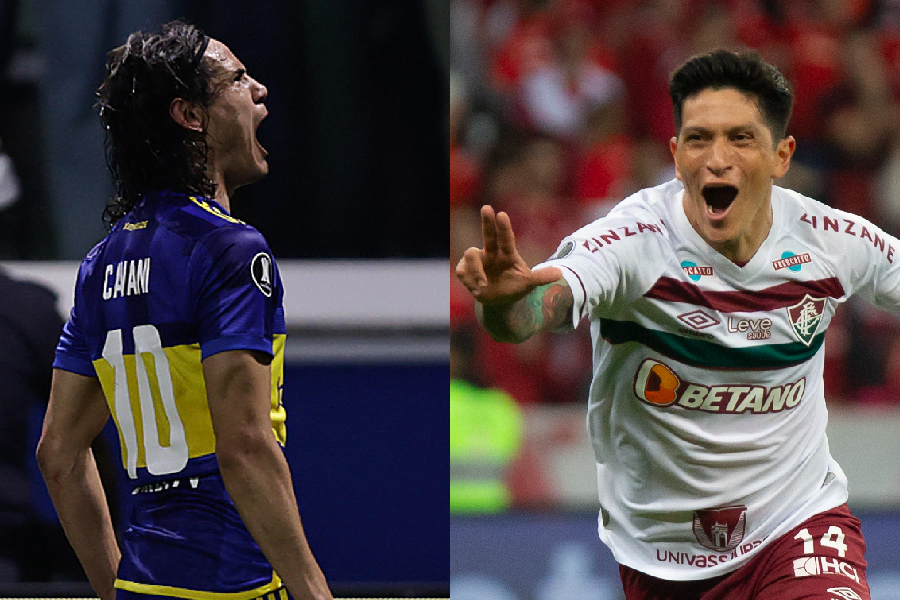 Boca Juniors de Cavani e Fluminense de Cano disputam o título da Libertadores na grande final - Montagem/EFE e Fluminense