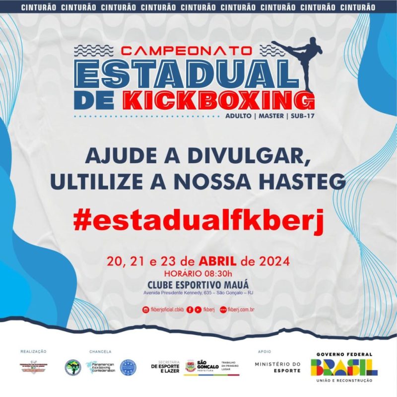 Flyer oficial do Campeonato Estadual de Kickboxing 2024