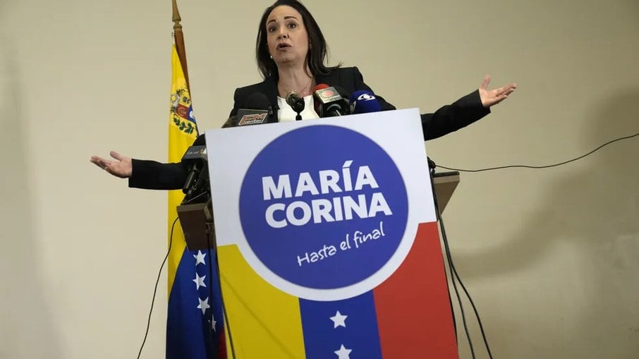 María Corina Machado, opositora de Maduro declarada inelegível na Venezuela 