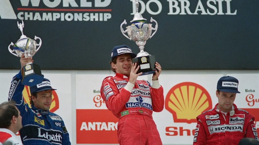 Ayrton Senna foi campeão em três oportunidades 1988, 1990, 1991