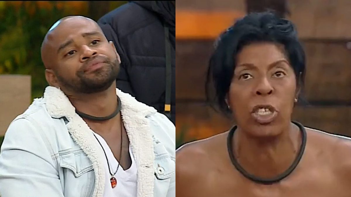 Reprodução/Record - 15.11.2023 Cezar Black e Márcia Fu em