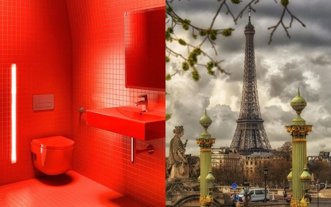 Torre Eifflel tem banheiro “secreto” todo vermelho Torre Eifflel tem banheiro “secreto” todo vermelho