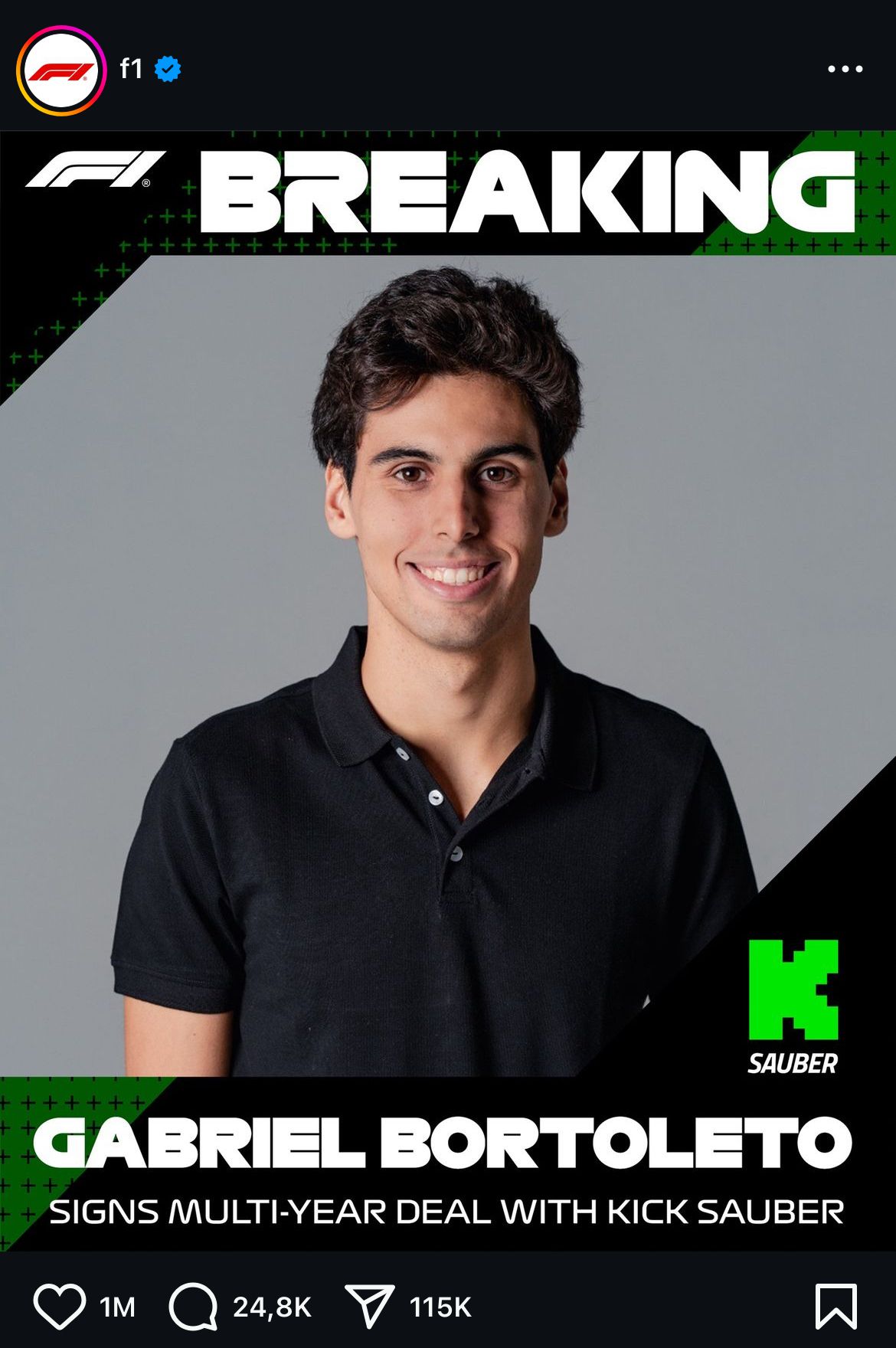 Gabriel Bortoleto, a nova joia brasileira da Fórmula 1