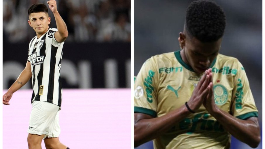 Botafogo, de Almada, e Palmeiras, de Estêvão, seguem na briga pelo título Botafogo, de Almada, e Palmeiras, de Estêvão, seguem na briga pelo título