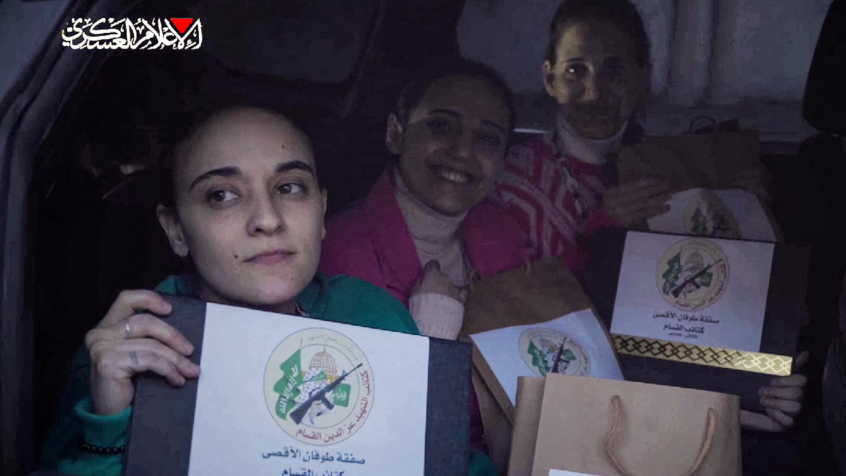 Primeiras Imagens de reféns liberadas pelo Hamas AFP