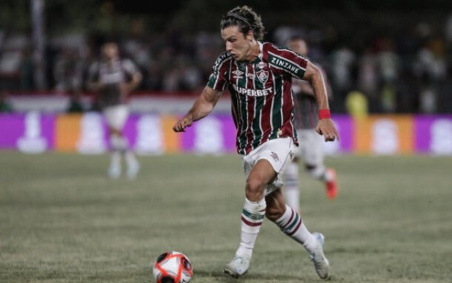 Canobbio em ação em sua estreia com a camisa do Fluminense diante do Maricá