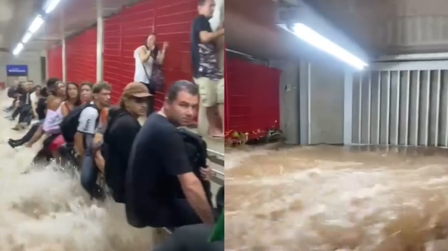 Estação de Metrô ficou debaixo d